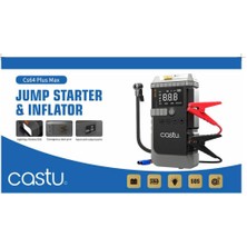 Azurtech A7711 Akü Takviye Cihazi/ 4'ü 1 Arada Powerbank Hava Kompresörü LCD Ekran El Feneri Tasima Çantall