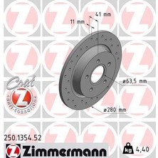 Zimmermann Zımmermann 250.1354.52 - Arka Fren Dıskı Ayna Focus II04 11 C-Max 07 09 Volvo V50 04 12 C30 06 12 C70 Iı 05 13 S40 Iı 04 04 12 17 Jant - 16 Jant Düz 280MM 5 Bijon