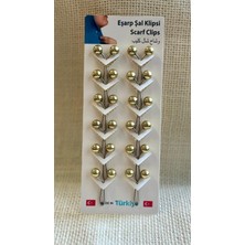 İğne İzi 12 Adet Şal Eşarp Klipsi-Boncuklu Şal Klipsi – Kaymaz Tutucu