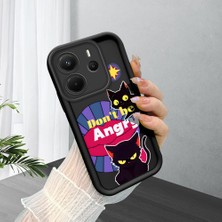 Hontinga Xiaomi Redmi Note 14 Pro Plus Pro+ 14S 5g 4g Uyumlu Telefon Kılıfı Düşüme Önleyici Basitlik Anti Düşme Kamera Korumali Kedi Darbe Önleyici Siyah Desen Ince Yumuşak Silikon Telefon Kılıfı K2-0074