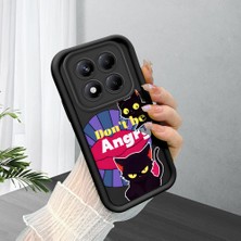 Hontinga Xiaomi Redmi Note 14 Pro Plus Pro+ 14S 5g 4g Uyumlu Telefon Kılıfı Düşüme Önleyici Basitlik Anti Düşme Kamera Korumali Kedi Darbe Önleyici Siyah Desen Ince Yumuşak Silikon Telefon Kılıfı K2-0074