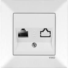 Viko Meridian Beyaz Numeris (Telefon Prizi)(6 Adet)