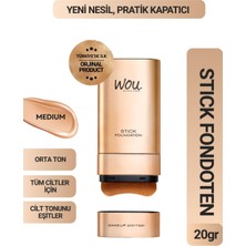 Stıck Fondöten,pratik Kapatıcı+Fırçalı,2ın1,orta TON,20GR