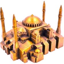 TSC Ayasofya Bronz Renk Cami Figürlü 14 cm Dekoratif Masaüstü Biblo Ev Ofis Hediyelik
