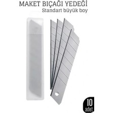 LTG Nova Bfs 10'lu Kobalt Çelik Maket Bıçağı Yedek Uç Seti – Dayanıklı ve Keskin 18 mm