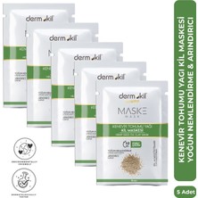 Dermokil Yoğun Nemlendirici & Arındırıcı Kenevir Tohumu Yağlı Kil Maskesi 15 ml x 5 Adet