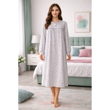 Aysun Tekstil Yeni Ürün!!! Pazen Midi Boy Küçük Çiçekli Anne Gecelik