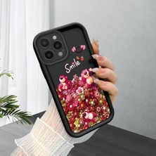 Hontinga iPhone 14 Pro Max iPhone 14 Plus Uyumlu Telefon Kılıfı Düşüme Önleyici Basitlik Anti Düşme Kamera Korumali Smile Darbe Önleyici Siyah Desen Ince Yumuşak Silikon Telefon Kılıfı K2-0057