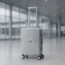 Monnat ALC-625 Alüminyum Çerçeveli Gümüş Kabin Boy Valiz