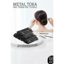 LTG Nova Bfs 150’LI Siyah Metal Tel Toka Seti – Profesyonel Saç Şekillendirme Için