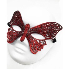 LTG Nova Bfs Kırmızı Dantel Masquerade Maskesi 7 No