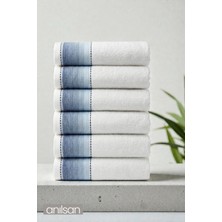 Anılsan 6'lı Selina El Havlusu - 50x100 Cm, 235 Gr, %100 Pamuk, Spa Ve Otel Havlusu