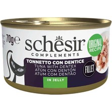 Schesir Ton Balıklı ve Sinarit Balıklı Jöle Içinde Konserve Kedi Maması 70GR