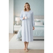 Aysun Tekstil Yeni Ürün!!! Pazen Midi Boy Küçük Çiçekli Anne Gecelik