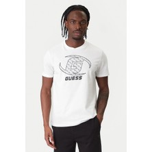 Guess Kele Bisiklet Yaka Kısa Kollu Erkek Beyaz T-Shirt Z6RI06I3Z14-G011
