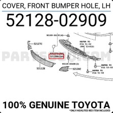 TŞT Toyota Corolla Ön Tampon Çeki Demir Kapağı Sol 2008- (Oem No:  5212802909)