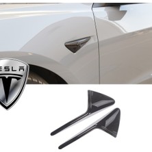 Ramm Tesla Model Y Yan Kamera Çerçeve Kapağı Hw3.0 (2 Adet) Parlak Siyah