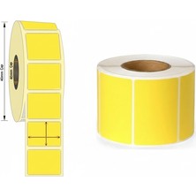 Miray Rulo Eczaneler Için 2 Ürün1 Arada 40X60MM Sarı Etkiet 20 Rulo 1000 Basım 56X30MT 50ADET (5 Paket)Termal Pos Rulosu
