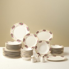 Karaca Forever Bone Gülizar 53 Parça 12 Kişilik Yemek Takımı