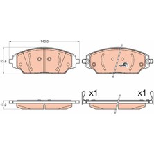 TRW Xmpdby Ön Balata Chevrolet Aveo Sedan 1.2-1.4-1.6-1.3d 11 Aveo Hb 1.2-1.2 Lpg-1.4-1.6-1.3 11 14 Jant