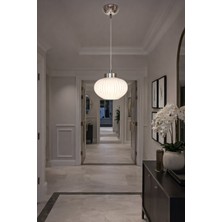 Fer Avize  Sahra Modern Beyaz Camlı Tekli Avize