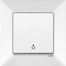 Viko Meridian Beyaz Light (Zil/ışık Anahtar)(20 Adet )