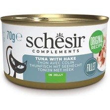 Schesir Ton Balıklı ve Berlam Balıklı Jöle Içinde Konserve Kedi Maması 70GR