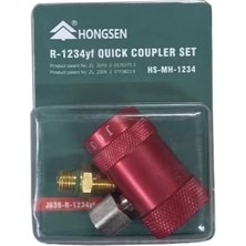 Hongsen Araç Gaz Şarj Vanası Jak Hs-Mh 1234YF Yüksek Basınç Kırmızı 1207 Lock Type