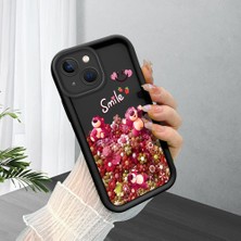 Hontinga iPhone 15 Pro Max iPhone 15 Plus Uyumlu Telefon Kılıfı Düşüme Önleyici Basitlik Anti Düşme Kamera Korumali Smile Darbe Önleyici Siyah Desen Ince Yumuşak Silikon Telefon Kılıfı K2-0057