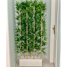 Rüzgar Yapay Çiçekçilik 20X60X180 Beyaz Mdf Saksıda 7 Çubuklu Seperatör