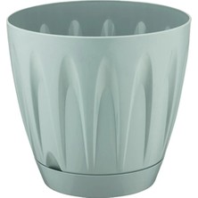 Rüzgar Yapay Çiçekçilik Papatya Saksı Kendinden Tabaklı Direnajlı Çiçek Saksısı 1,5 Litre