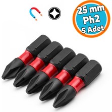 Nzb Bits Uç 25 mm Ph2 Tayvan Çeliği Mıknatıslı Yıldız Uç Manyetik 1/4" Matkap Ucu 2.5 cm Uzunluk Impact