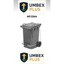 Umbex Plastik Pedallı Çöp Konteyneri 60 Litre Plastik Konteyner - A Isıya Karşı Dayanıklı Malzeme