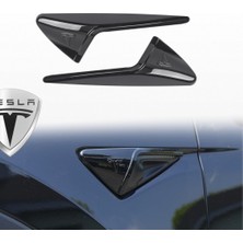 Ramm Tesla Model Y Model 3 Yan Kamera Çerçeve Kapağı Hw4.0 Parlak Siyah 2 Adet