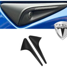 Ramm Tesla Model Y Model 3 Yan Kamera Çerçeve Kapağı Hw4.0 Mat Siyah 2 Adet