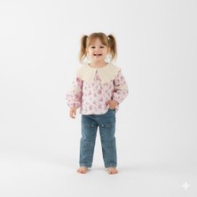 Necix Kız Bebek Muslin Çiçekli Dantelli Takım