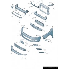TŞT Volkswagen Jetta Arka Tampon Darbe Emici 2010- (Oem No:  5C6807248H)