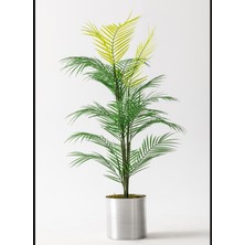 Rüzgar Yapay Çiçekçilik Metal Saksıda Areka 130 cm