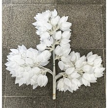 Rüzgar Yapay Çiçekçilik 12 Adet Beyaz Benjamin Yaprağı