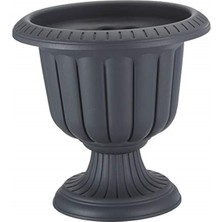 N001 Dış Mekan Antrasit Saksı 34,3cm 9.8 Litre Renkli Ağaç Tipi Premium Tasarım