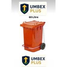 Umbex Plastik Pedallı Çöp Konteyneri 60 Litre Plastik Konteyner - A Isıya Karşı Dayanıklı Malzeme