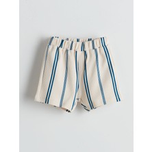 Lc Waikiki Yeni Sezon Beli Lastikli Çizgili Erkek Bebek Şort