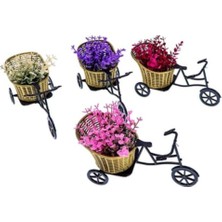 Rüzgar Yapay Çiçekçilik 4 Adet Sepetli Dekoratif Bisiklet