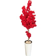 Rüzgar Yapay Çiçekçilik 170 cm Boyunda Kırmızı Bahardali Ağacı