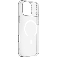 Lopard iPhone 17 Pro Ince Kılıf Kamera Korumalı M-Safe Şarj Özellik Şeffaf Zore London Silikon Kapak