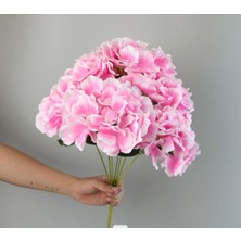 Rüzgar Yapay Çiçekçilik Açık Pembe Ortanca Demeti