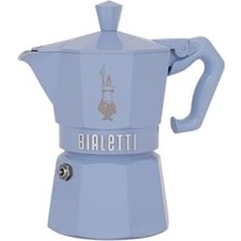 Storemax -: 3 Cups Ocak Üstü Espresso Pişirici - 130ML - Mavi Renk - Alüminyum Gövde - Patentli Güvenlik Valfi - Tüm Ocak Türleri Için Uygundur (Indüksiyon Hariç)