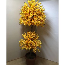 Rüzgar Yapay Çiçekçilik 2 Gövdeli Sarı Sakura Ağacı
