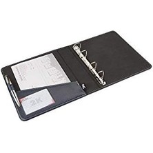 Storemax 2k A533L A5 Deri Sırt 4 cm 4 Halkalı Klasör, Lacivert, A5