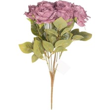 Rüzgar Yapay Çiçekçilik Pastel Mor Gül Demeti